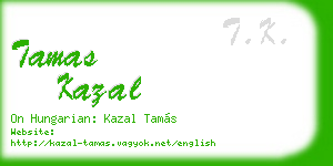 tamas kazal business card